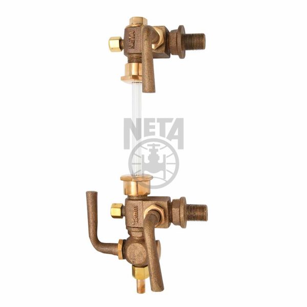 bronze-asbestos-packed-water-level-gauge-2 Screwed Ends, Right Hand Operated