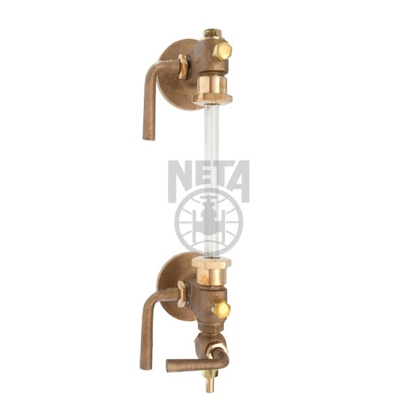 bronze-asbestos-packed-water-level-gauge-4 Flanged Ends, Left Hand Operated