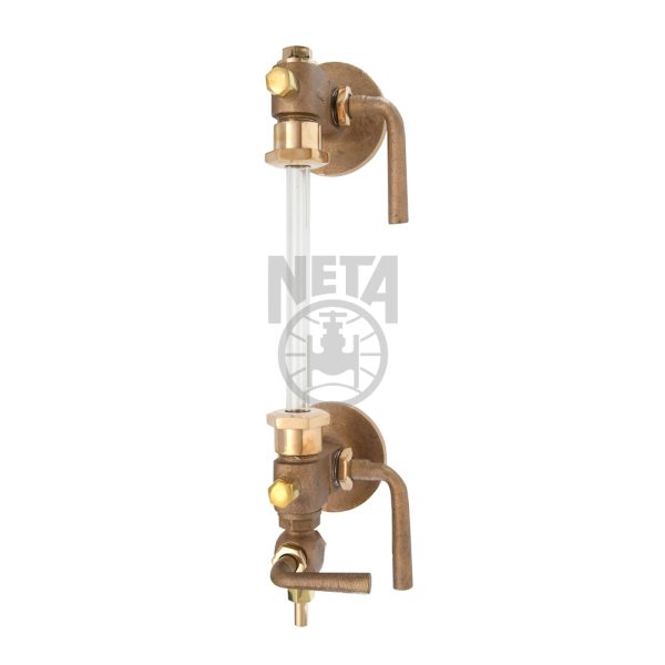 bronze-asbestos-packed-water-level-gauge-3 Flanged Ends, Right Hand Operated