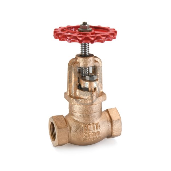 Bronze Globe Steam Stop Valve Straight or Right Angle Type, Screwed Ends