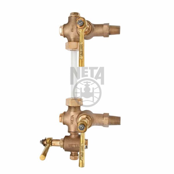 Bronze Sleeve Packed Water Level Gauge Screwed Ends, Right Hand Operated