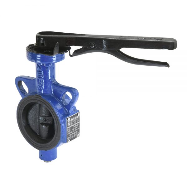 Cast Iron Butterfly Valve (Wafer Type), Lever Operated With S.G Iron Disc, PN-1.6, Without Lugs