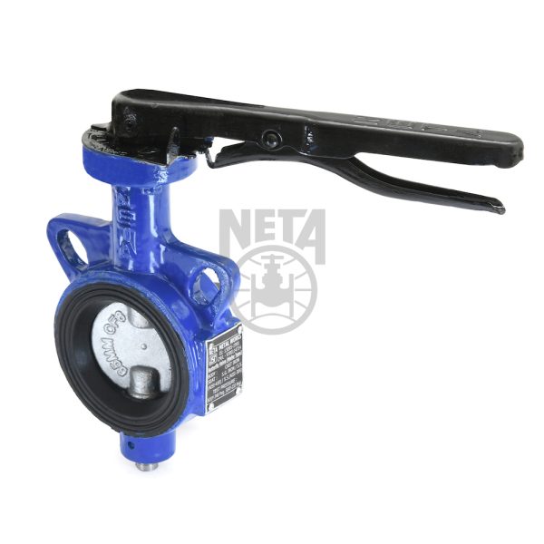 Cast Iron Butterfly Valve (Wafer Type), Lever Operated With S.S. (AISI-304) Disc, PN-1.6, Without Lugs