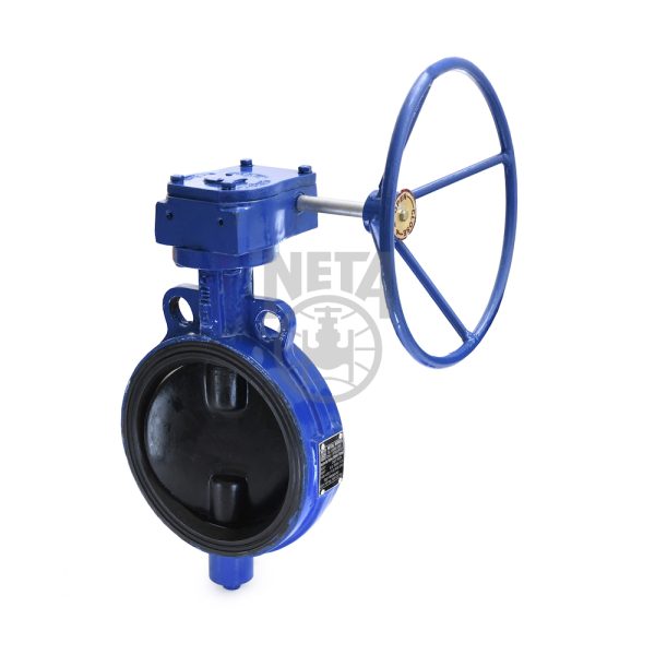Cast Iron Butterfly Valve (Wafer Type), Gear Operated With S.G Iron Disc, PN-1.6, Without Lugs