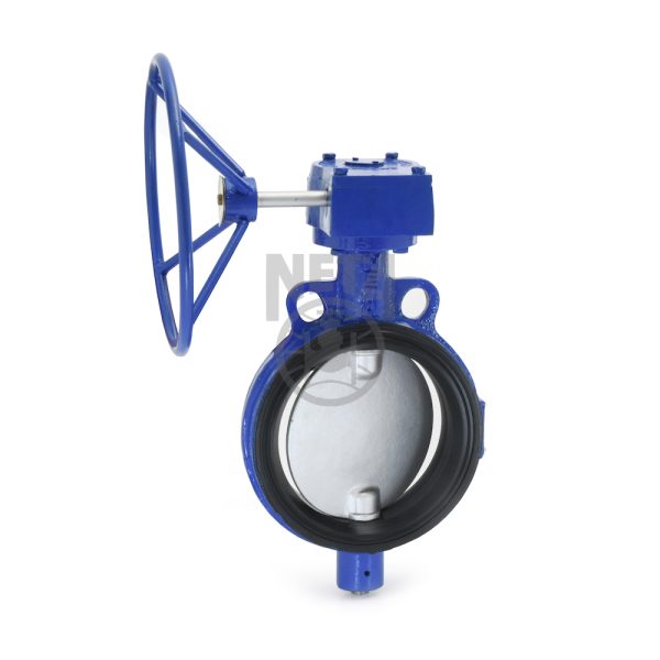 Cast Iron Butterfly Valve (Wafer Type), Gear Operated With S.S. (AISI-304) Disc, PN-1.6, Without Lugs