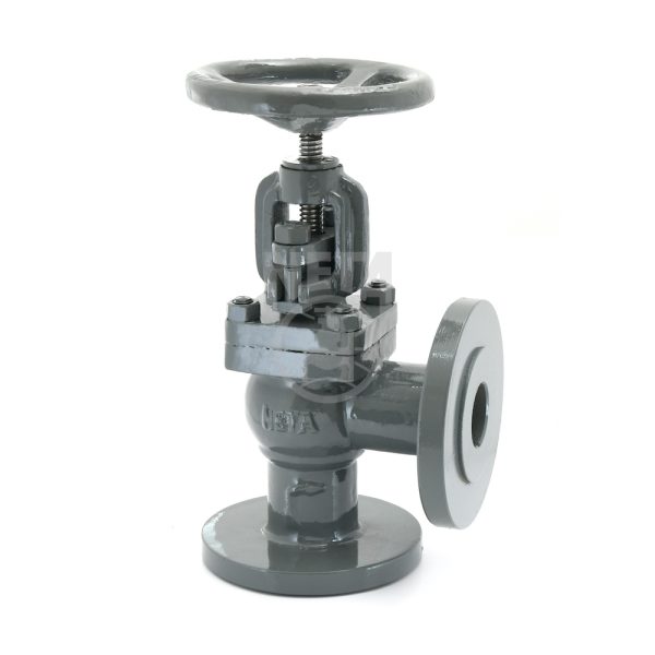 Cast Iron Globe Stop Valve, Right Angle Pattern With AISI 410 Trim
